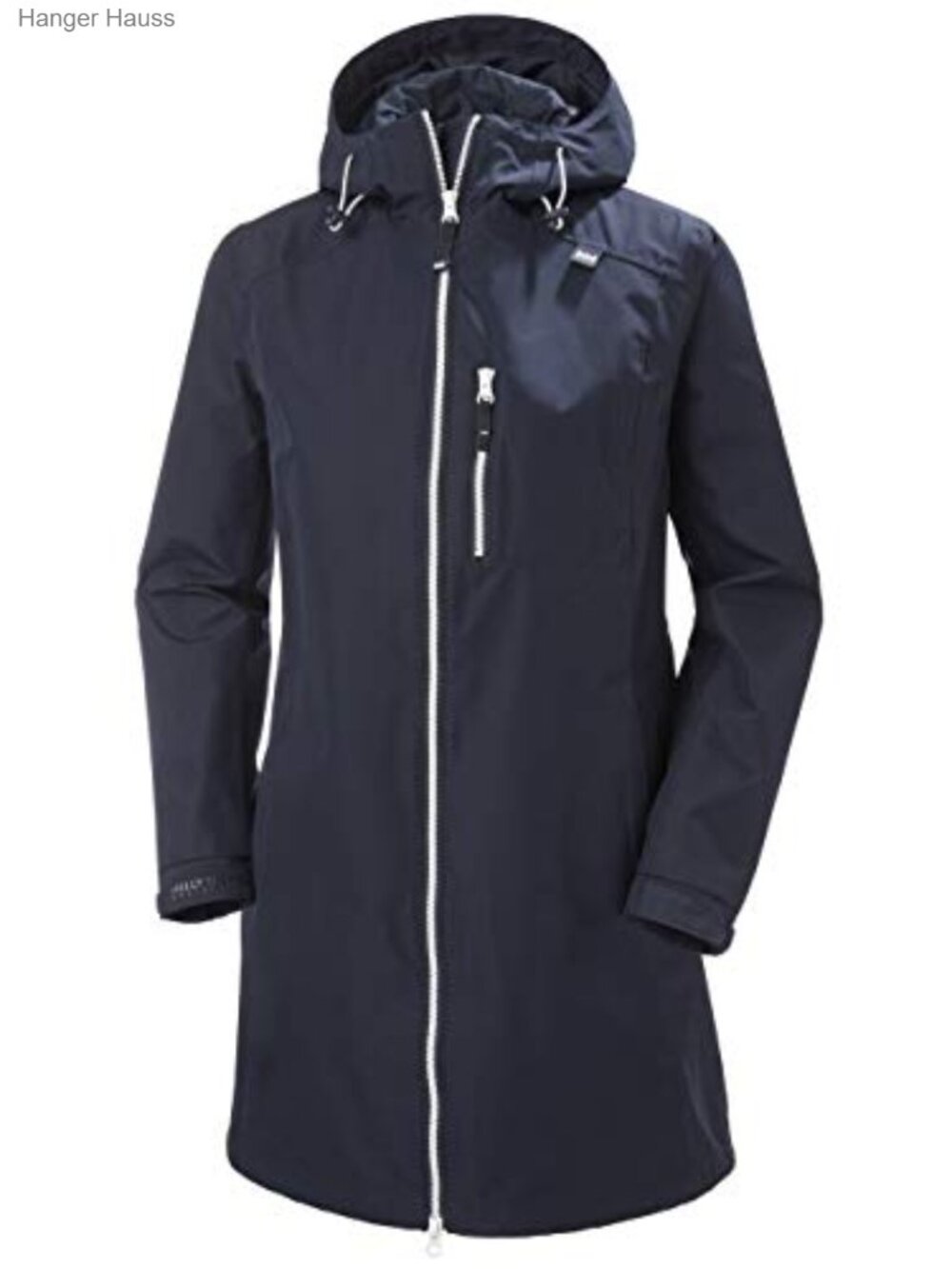 Women's Waterproof Raincoat Jacket with Hood 3/4 Length